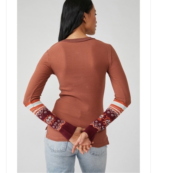 Free People Mikah Layering Cuff Top Autumn Combo Size Small NWT - Picture 3 of 6